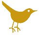twitter bird gold